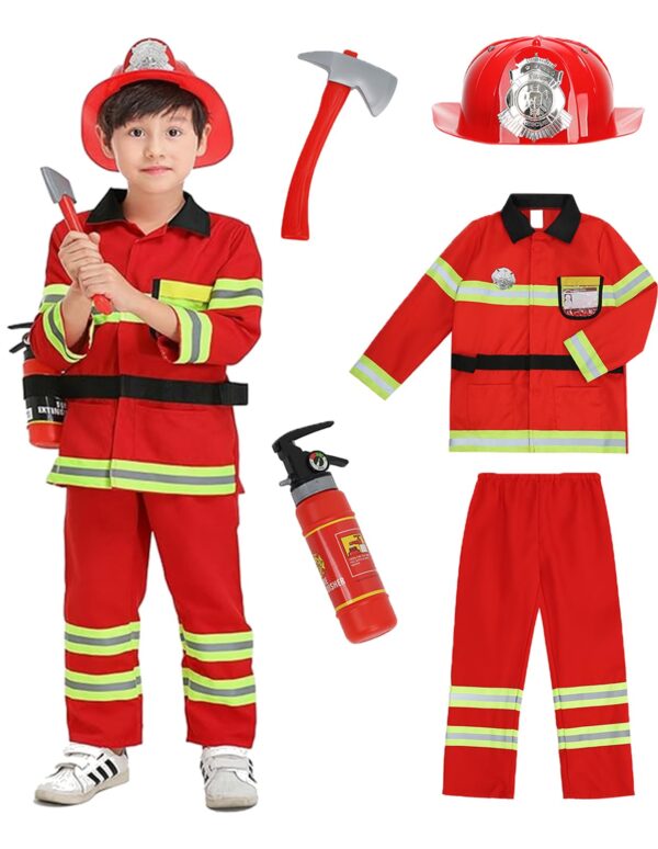 Fireman Role Play Costume for Kids Boys' and Girls