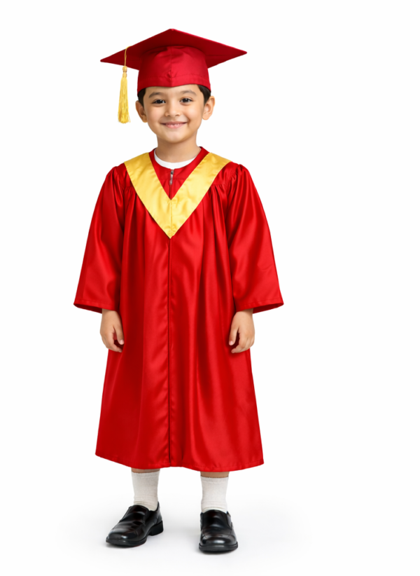 Red convocation gown