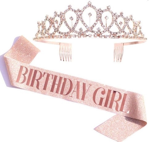 birthday girl crown and sash